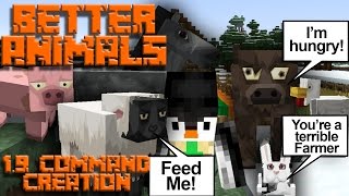 BETTER ANIMALS Animal Farming  19 One Command Block Creation Minecraft [upl. by Boatwright]