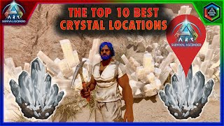 The Top 10 Best Crystal Locations in Ark Survival Ascended The Island Map [upl. by Noswal]