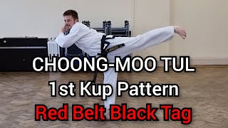 CHOONGMOO  ITF TaekwonDo  1st Kup Pattern Red Belt Black Tag [upl. by Jaqitsch]