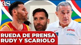 RUEDA de PRENSA de RUDY Fernández y SCARIOLO  PARÍS 2024 [upl. by Bibeau]