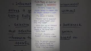 FILTER Theory of SELECTIVE Attention Class 11 PSYCHOLOGY Ch5 Attentional [upl. by Lacefield274]