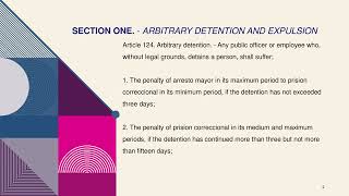 Lecture Criminal Law Arbitrary Detention and Warrantless Arrest [upl. by Ko]