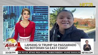 Lamang si Trump sa pagsasara ng botohan sa East Coast [upl. by Alleuqcaj279]