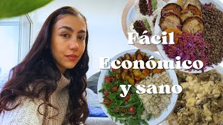 5 IDEAS DE ALMUERZOS VEGANOS  FÁCIL ECONÓMICO Y SALUDABLE [upl. by Dorry]