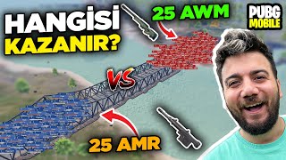 25 AMR vs 25 AWM EFSANE SNİPER SAVAŞI PUBG Mobile Köprü Savaşı 25 vs 25 ORDU SAVAŞLARI [upl. by Freed]