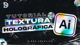 🔥Tutorial Efecto HOLOGRÁFICO en Illustrator  Holographic Texture 💿 [upl. by Teage]