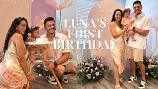 Lunas ONEderland  I DIYed my babys first birthday party  DIY smash cake photoshoot at Home [upl. by Goober]