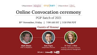 Welcome To 1st UMass  Simplilearn Online Convocation  Batch Of 2021  19th Nov 2021  Simplilearn [upl. by Coucher]