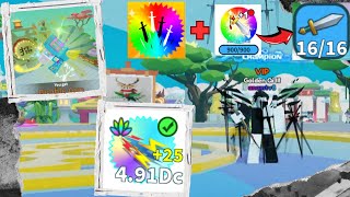 Weapon Fighting Simulator Equip 16 Weapon Slot Thunderbolt MaxLV Kết Quả Giveaway Roblox [upl. by Torre]