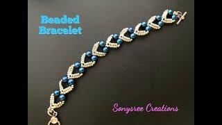 Lovely Hearts Bracelet DIY Beaded Bracelet How to make beaded Bracelet 💞 [upl. by Renelle]