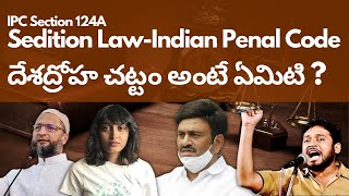 What is Sedition Law IPC Section 124 A  దేశద్రోహ చట్టం [upl. by Alrep]