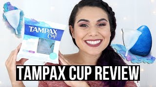 TAMPAX CUP REVIEW The Newest Menstrual Cup [upl. by Rhona675]