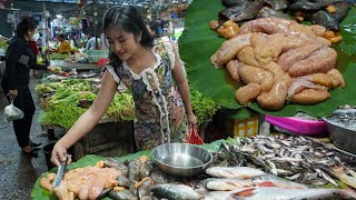 Market show Yummy steamed fish egg with Proma fish  Fish eggs recipe [upl. by Landers]