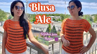 Blusa ale tejida a crochet  tejidos joss ropa [upl. by Carroll583]