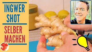 Ingwer Shot Rezept  Ginger Shot selber machen ohne Entsafter [upl. by Atonsah]