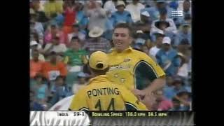 Glenn McGrath vs India 2003 wc final full spell ball by ball [upl. by Mort856]