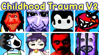 Friday Night Funkin VS Childhood Trauma V2 Smile Dog Ao Oni Soup Swirly Head Horror FNF Mod [upl. by Sherm699]