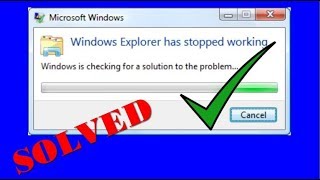 Windows Explorer Has Stopped Working 100 ✓ Fix Problem [upl. by Yasdnil]