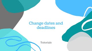 Submission Dates amp Deadlines [upl. by Chapa906]