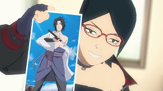 Sarada makes fun of Sasukes outfit [upl. by Reggi]