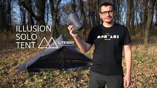 Illusion Solo Tent  setup UL tent for hiking and bikepacking [upl. by Carolina591]