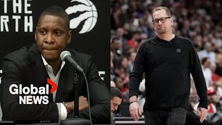 Toronto Raptors President Masai Ujiri yearend press conference after coach Nick Nurse fired  FULL [upl. by Salkin546]