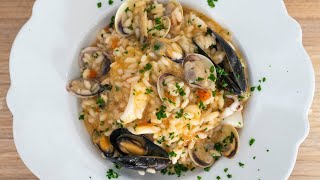 Risotto alla pescatora perfetto – ricetta facile e delicata [upl. by Odnomra]