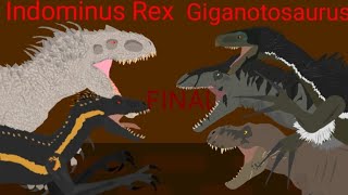 Indominus rex vs Giganotosaurus Part 3 FINAL Animation [upl. by Halas]