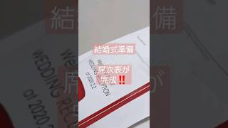 【結婚式準備】席次表が完成‼️ shorts [upl. by Epillihp]