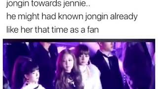 Kai Gets Pushed Towards Jennie SBS Gayo 2017 [upl. by Anoj231]