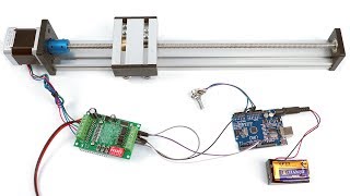 Linear rail slider control test with Arduino [upl. by Procto]