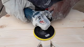 Fastest way to Polish Wood  Angle Grinder Tutorials [upl. by Audres]