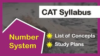 CAT number system syllabus [upl. by Mat]