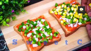 Bread Pizza  Quick Recipe  Easy Recipe  5minuter crafts food [upl. by Morty123]