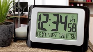 🕧🌡️🔋 Battery amp SetupLa Crosse Technology Atomic Digital Wall Clock with Indoor Temp Model W88631 [upl. by Lesslie470]