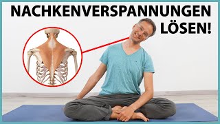 Nackenverspannungen lösen für IMMER 2 TOP Übungen  Anatomie [upl. by Attaynek]