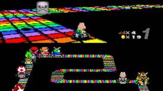 Super Mario Kart SNES  Rainbow Road Special Cup 150cc record [upl. by Llenehc771]