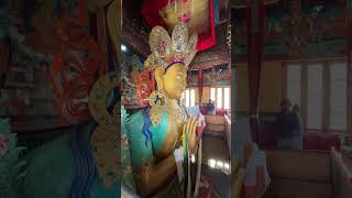 Largest statue of Maitreya Buddha at Thiksey Monastery in Ladakh India [upl. by Nanny]