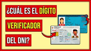 ¿Cuál es el Digito Verificador del DNI Documento Nacional de Identidad [upl. by Ecirtal]