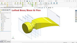 SolidWorks Lofted Boss Base and Flex Feature Hammer Head [upl. by Reiko644]