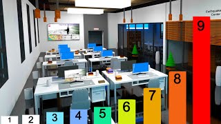 Earthquake SIZE Comparison  3D OFFICE 12 quakes [upl. by Nnylodnewg]