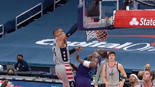 Russell Westbrook POSTER DUNK on Bismack Biyombo INSANE DUNK Vs Charlotte Hornets [upl. by Lati]