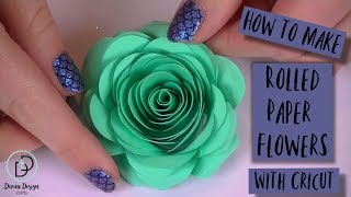 How to Make Rolled Paper Flowers with Cricut  Crazy Crafters Cruise 2019 Highlights [upl. by Nhguavad]