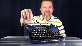 Typewriter Video Series  Episode 86 Underwood Portable Ribbon Reverse [upl. by Llenod]