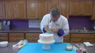 How To Decorate a Buttercream Cake  Gobal Sugar Art [upl. by Lancelle]