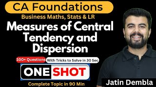 Measures of Central Tendency and Dispersion Complete RevisionShot With Tricks  CA Foundation Stats [upl. by Roberts]