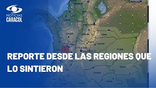 Temblor en Colombia así lo registró Noticias Caracol [upl. by Hillhouse]