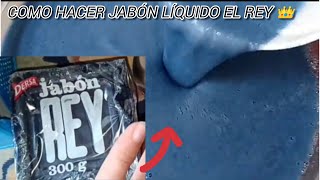 como hacer jabón líquido el rey con una sola barra [upl. by Cherice]