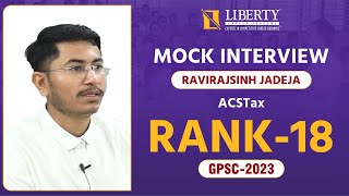 GPSC Topper Mock Interview  Shri Ravirajsinh Jadeja  Rank  18  Dy Collector  GPSC 2023 [upl. by Russon]