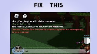 How to Fix “The chat filter is currently experiencing issues” in Roblox [upl. by Nilecoj726]